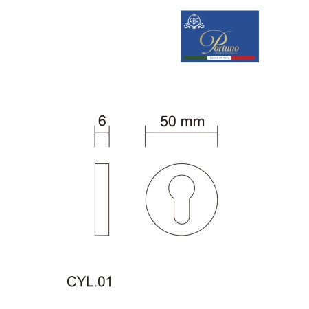 Накладка под цилиндр Portuno CYL.01 Матовый кофе CYL.01.11