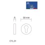 Накладка под цилиндр Portuno CYL.01 Матовый кофе CYL.01.11