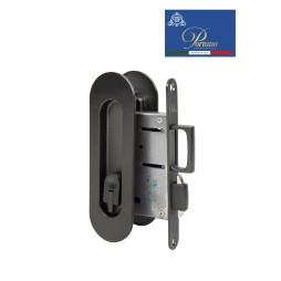 Дверная ручка PORTUNO для раздвижных дверей с замком. Стиль модерн Артикул S.03.05 Матовый графит