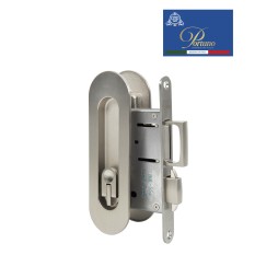 Дверная ручка PORTUNO для раздвижных дверей с замком. Стиль модерн Артикул S.03.14 Матовый никель