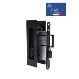 Дверная ручка PORTUNO для раздвижных дверей с замком. Стиль модерн Артикул S.04.03 Чёрный