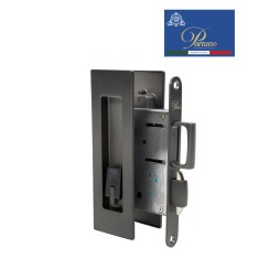 Дверная ручка PORTUNO для раздвижных дверей с замком. Стиль модерн Артикул S.04.05 Матовый графит