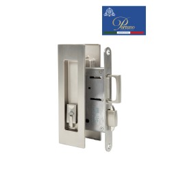 Дверная ручка PORTUNO для раздвижных дверей с замком. Стиль модерн Артикул S.04.14 Матовый никель