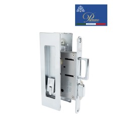 Дверная ручка PORTUNO для раздвижных дверей с замком. Стиль модерн Артикул S.04.01 Полированный хром