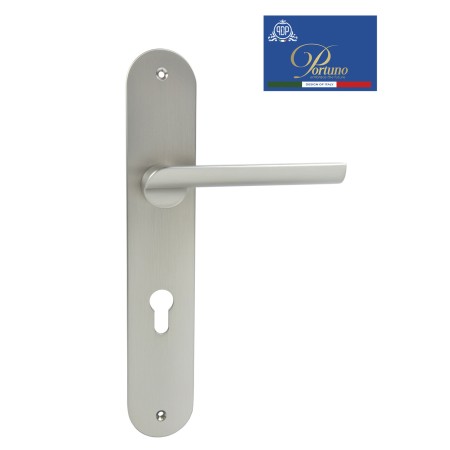 Дверная ручка на планке под цилиндр PORTUNO Punto 602.14CYL Mатовый никель