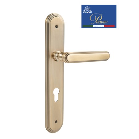 Дверная ручка на планке под цилиндр PORTUNO Chic 1016.11CYL Матовый кофе