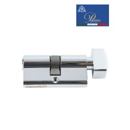 Цилиндровый механизм PORTUNO. Арт.CS60.01, 60м. (30+30), Цвет, Полированный хром. ключ-вертушка