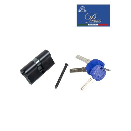 Цилиндровый механизм PORTUNO. Арт.CD60.03, 60м. (30+30), Цвет, Чёрный. ключ-ключ