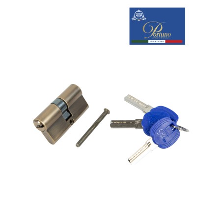 Цилиндровый механизм PORTUNO. Арт.CD60.11, 60м. (30+30), Цвет, Матовый кофе. ключ-ключ