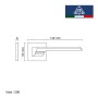 Дверная ручка на розетке Portuno Italia 206.14 Матовый никель