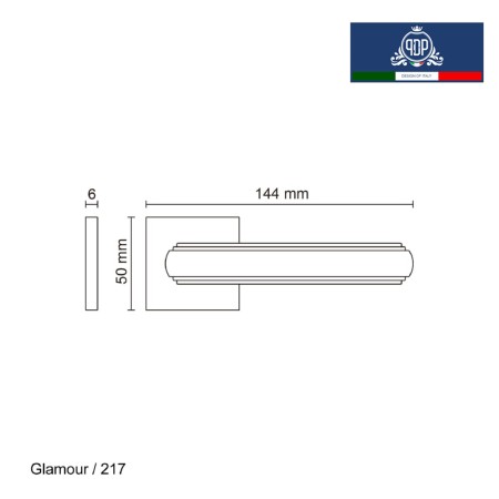 Дверная ручка на розетке Portuno Glamour 217.11 Матовый кофе