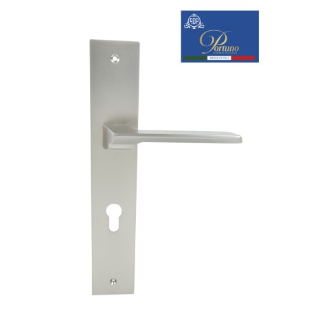 Дверная ручка на планке под цилиндр PORTUNO Italia 706.14CYL Матовый никель