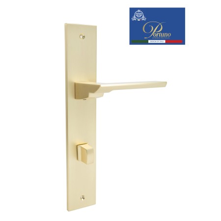 Дверная ручка на планке с фиксатором PORTUNO Italia 706.07WC Матовое золото