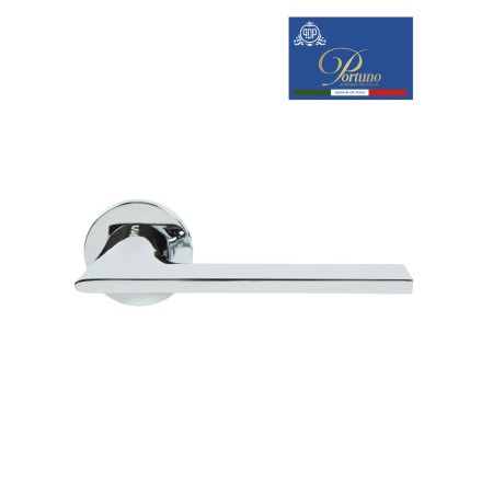 Дверная ручка на розетке Portuno Alato 114.01 полированный хром