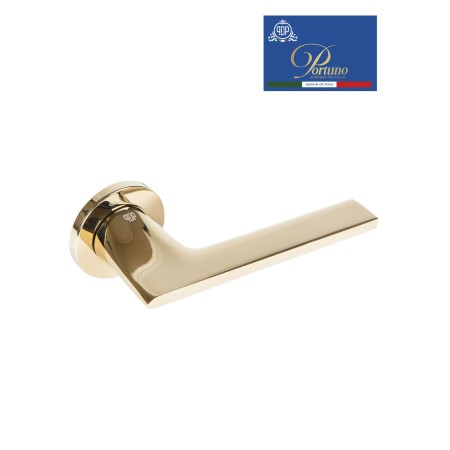Дверная ручка на розетке Portuno Alato 114.06 PVD Полированное золото