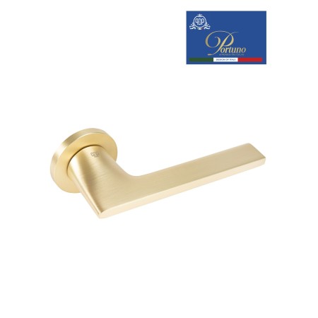 Дверная ручка на розетке Portuno Alato 114.07 матовое золото
