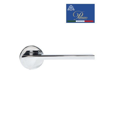 Дверная ручка на розетке Portuno Ama 104.01 полированный хром