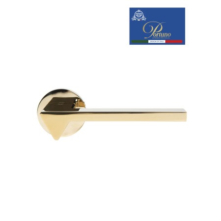 Дверная ручка на розетке Portuno Ama 104.06 PVD Полированное золото