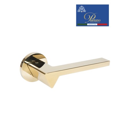 Дверная ручка на розетке Portuno Ama 104.06 PVD Полированное золото