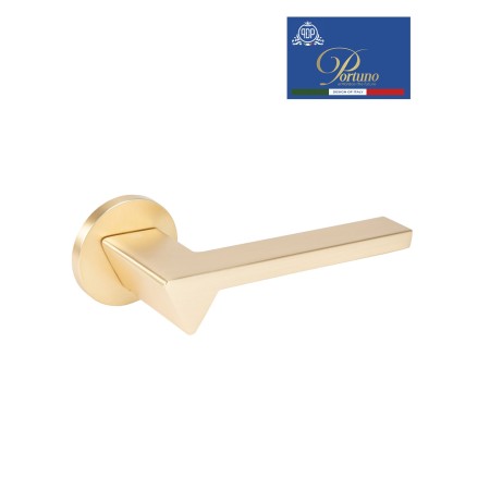 Дверная ручка на розетке Portuno Ama 104.07 матовое золото