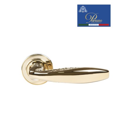 Дверная ручка на розетке Portuno Anna 309.06 PVD Полированное золото