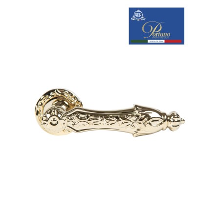 Дверная ручка на розетке Portuno Arcadia 418.06 PVD Полированное золото
