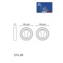Накладка под цилиндр Portuno CYL.03 Матовый никель CYL.03.14