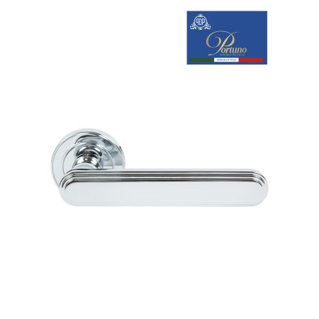 Дверная ручка на розетке Portuno Chic 316.01 Полированный хром