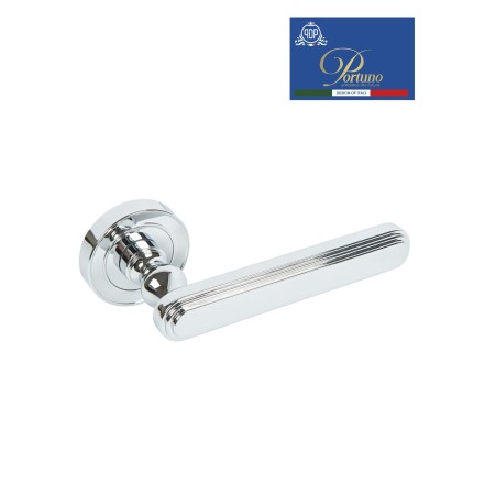 Дверная ручка на розетке Portuno Chic 316.01 Полированный хром