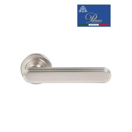 Дверная ручка на розетке Portuno Chic 316.14 Матовый никель