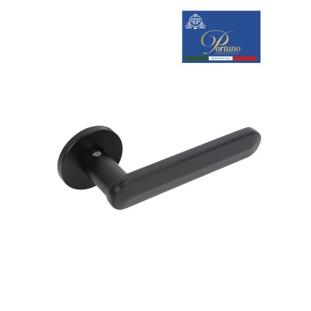 Дверная ручка на розетке Portuno Onyx 123.03  чёрный