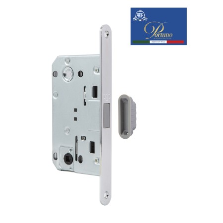 Дверной замок-защелка магнитная сантехническая Portuno PM-WC.08.01 Полированный хром