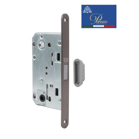Дверной замок-защелка магнитная сантехническая Portuno PM-WC.08.05 Матовый графит