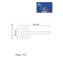 Дверная ручка на розетке Portuno Plana 112.03 черный