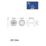 Ручка поворотная Portuno WC.044 PVD Полированное золото WC.044.06 (WC фиксатор)